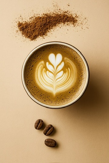 Filtrd croissant and coffee